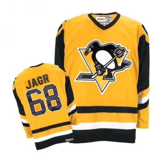 Jaromir Jagr Pittsburgh Penguins Authentic Throwback CCM Jersey - Orange