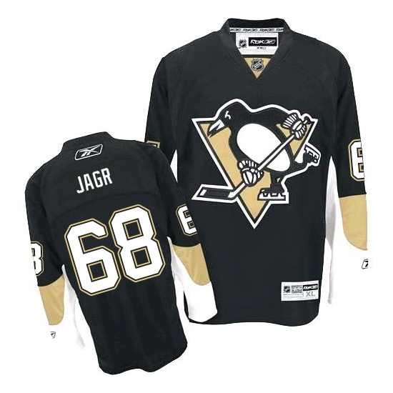 Jaromir Jagr Pittsburgh Penguins Premier Home Reebok Jersey - Black