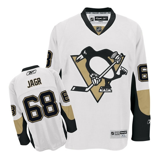 Jaromir Jagr Pittsburgh Penguins Premier Away Reebok Jersey - White