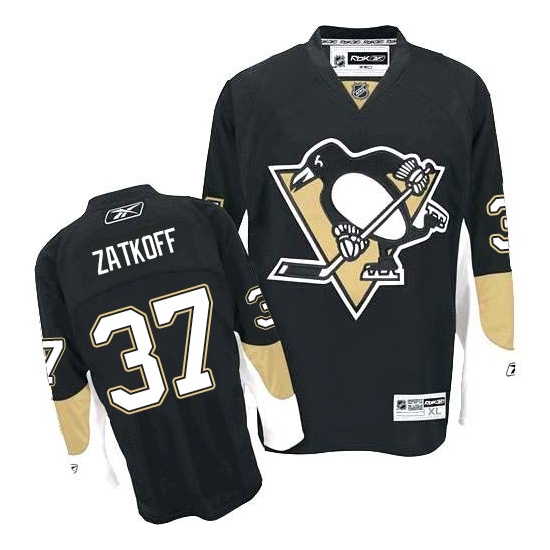 Jeff Zatkoff Pittsburgh Penguins Authentic Home Reebok Jersey - Black