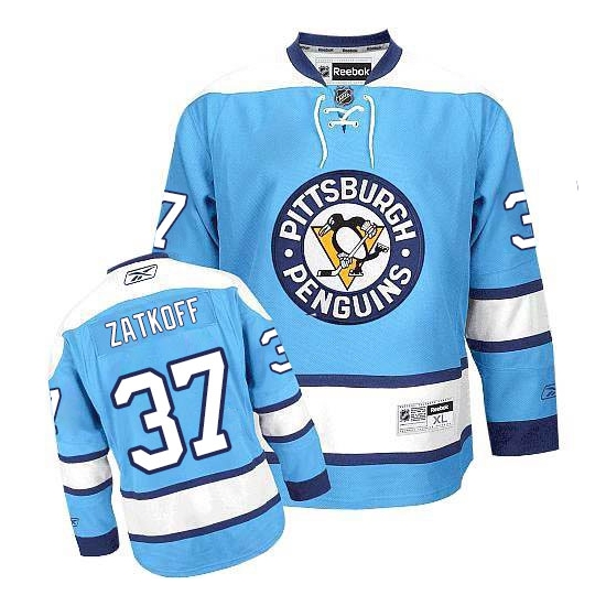 Jeff Zatkoff Pittsburgh Penguins Authentic Third Reebok Jersey - Light Blue