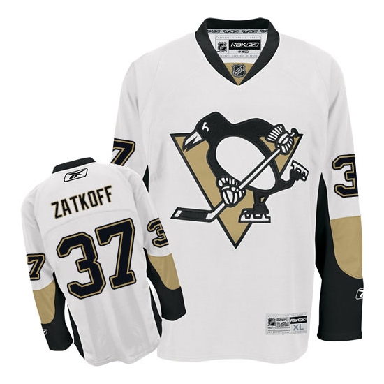 Jeff Zatkoff Pittsburgh Penguins Authentic Away Reebok Jersey - White