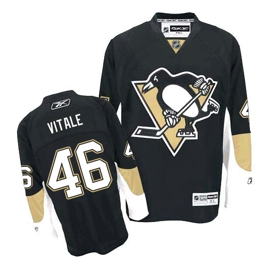 Joe Vitale Pittsburgh Penguins Authentic Home Reebok Jersey - Black