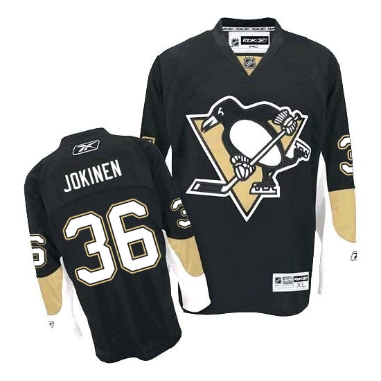 Jussi Jokinen Pittsburgh Penguins Authentic Home Reebok Jersey - Black