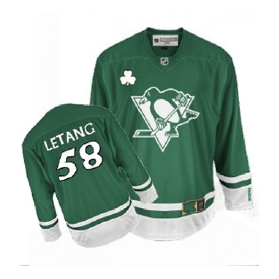 Kris Letang Pittsburgh Penguins Authentic St Patty's Day Reebok Jersey - Green
