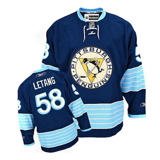 Kris Letang Pittsburgh Penguins Authentic New Third Winter Classic Vintage Reebok Jersey - Navy Blue