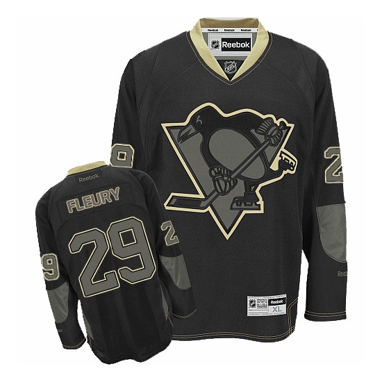 Marc-Andre Fleury Pittsburgh Penguins Authentic Reebok Jersey Authentic Reebok Jersey - Black Ice