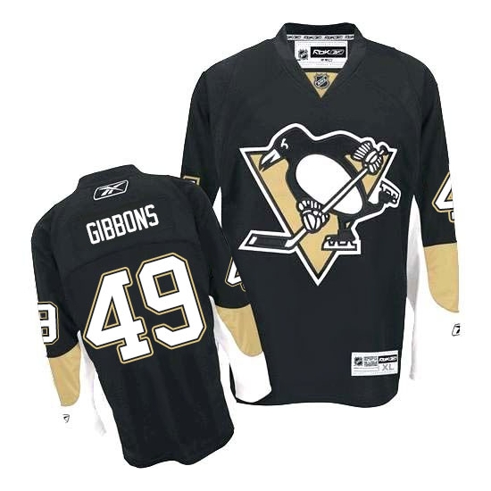 Brian Gibbons Pittsburgh Penguins Authentic Home Reebok Jersey - Black