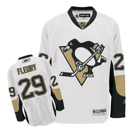 Marc-Andre Fleury Pittsburgh Penguins Authentic Away Reebok Jersey - White