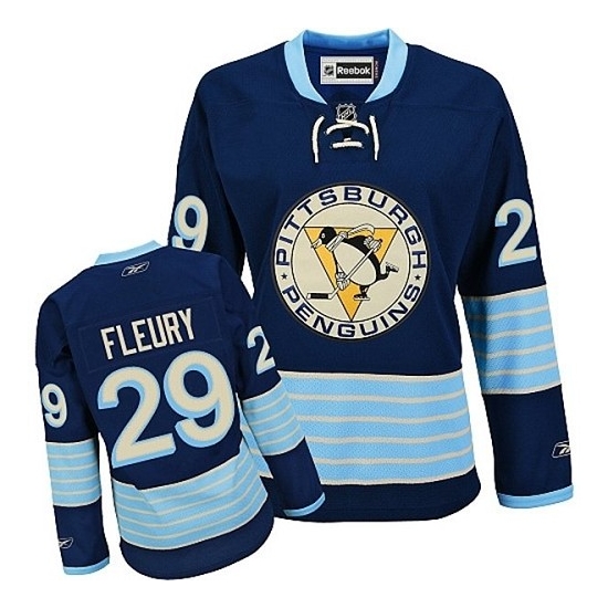 Marc-Andre Fleury Pittsburgh Penguins Women's Authentic New Third Winter Classic Vintage Reebok Jersey - Navy Blue