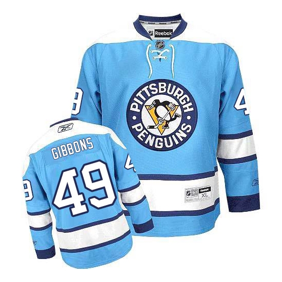Brian Gibbons Pittsburgh Penguins Authentic Third Reebok Jersey - Light Blue