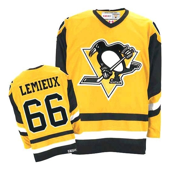 Mario Lemieux Pittsburgh Penguins Authentic Throwback CCM Jersey - Orange
