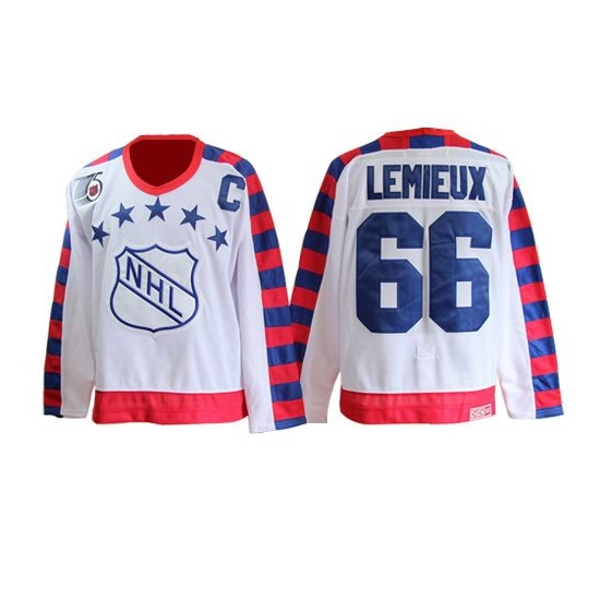 Mario Lemieux Pittsburgh Penguins Authentic 75TH All Star Throwback CCM Jersey - White