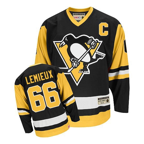 Mario Lemieux Pittsburgh Penguins Youth Authentic Throwback CCM Jersey - Black