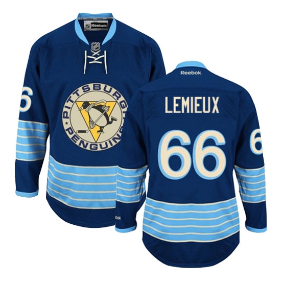 Mario Lemieux Pittsburgh Penguins Authentic New Third Winter Classic Vintage Reebok Jersey - Navy Blue