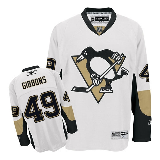 Brian Gibbons Pittsburgh Penguins Authentic Away Reebok Jersey - White