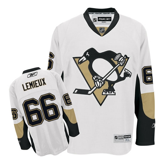 Mario Lemieux Pittsburgh Penguins Youth Authentic Away Reebok Jersey - White