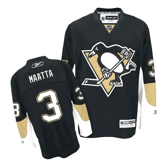 Olli Maatta Pittsburgh Penguins Authentic Home Reebok Jersey - Black