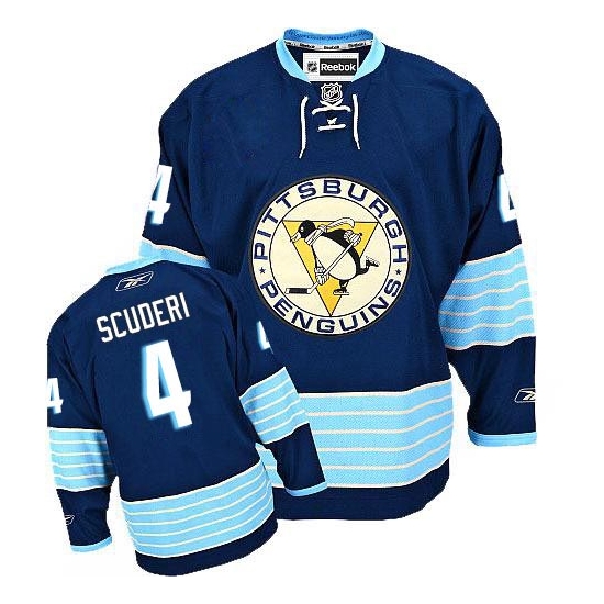 Rob Scuderi Pittsburgh Penguins Premier Third Vintage Reebok Jersey - Navy Blue