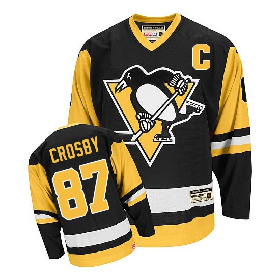 Sidney Crosby Pittsburgh Penguins Authentic Throwback CCM Jersey - Black