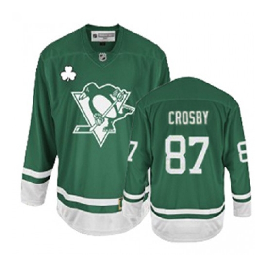 Sidney Crosby Pittsburgh Penguins Premier St Patty's Day Reebok Jersey - Green