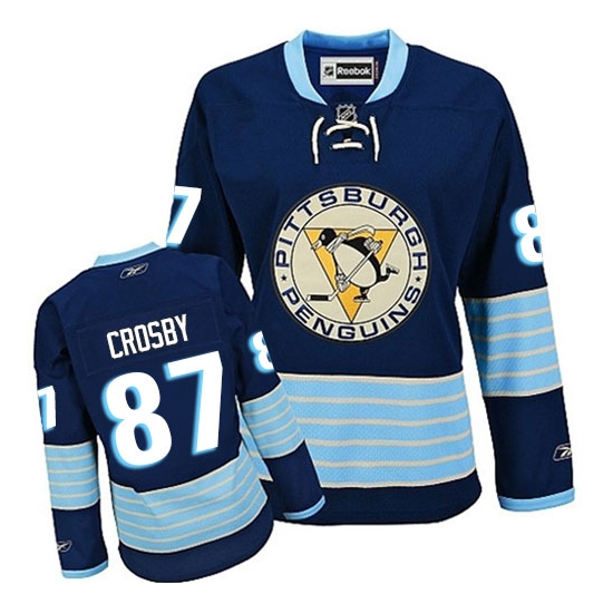 Sidney Crosby Pittsburgh Penguins Women's Authentic New Third Winter Classic Vintage Reebok Jersey - Navy Blue