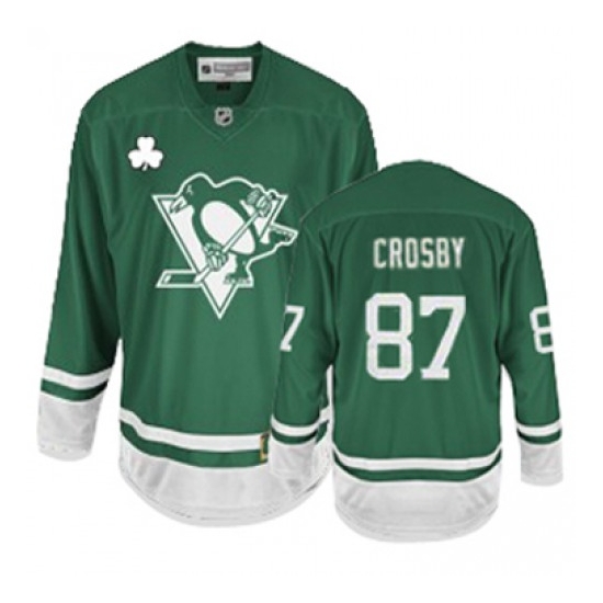Sidney Crosby Pittsburgh Penguins Youth Authentic St Patty's Day Reebok Jersey - Green