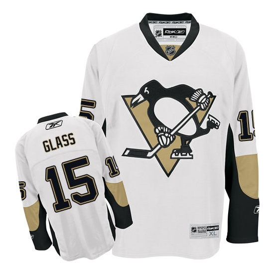 Tanner Glass Pittsburgh Penguins Authentic Away Reebok Jersey - White
