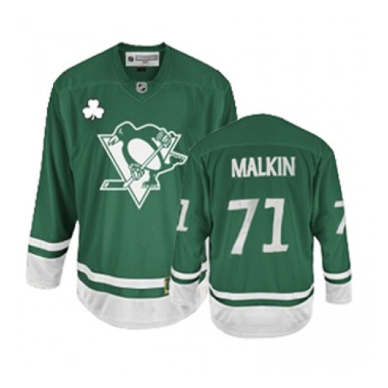 Evgeni Malkin Pittsburgh Penguins Premier St Patty's Day Reebok Jersey - Green