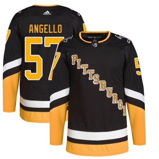 Anthony Angello Pittsburgh Penguins Youth Authentic 2021/22 Alternate Primegreen Pro Player Adidas Jersey - Black