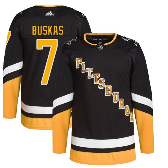 Rod Buskas Pittsburgh Penguins Youth Authentic 2021/22 Alternate Primegreen Pro Player Adidas Jersey - Black