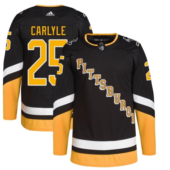 Randy Carlyle Pittsburgh Penguins Youth Authentic 2021/22 Alternate Primegreen Pro Player Adidas Jersey - Black