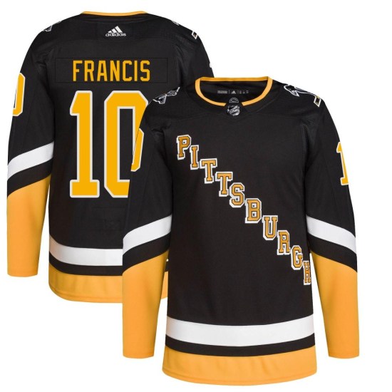 Ron Francis Pittsburgh Penguins Youth Authentic 2021/22 Alternate Primegreen Pro Player Adidas Jersey - Black
