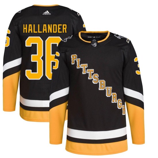 Filip Hallander Pittsburgh Penguins Youth Authentic 2021/22 Alternate Primegreen Pro Player Adidas Jersey - Black