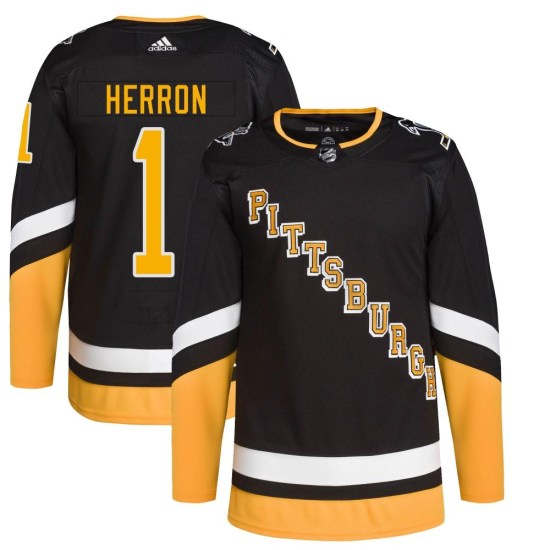Denis Herron Pittsburgh Penguins Youth Authentic 2021/22 Alternate Primegreen Pro Player Adidas Jersey - Black