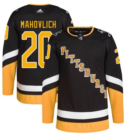 Peter Mahovlich Pittsburgh Penguins Youth Authentic 2021/22 Alternate Primegreen Pro Player Adidas Jersey - Black