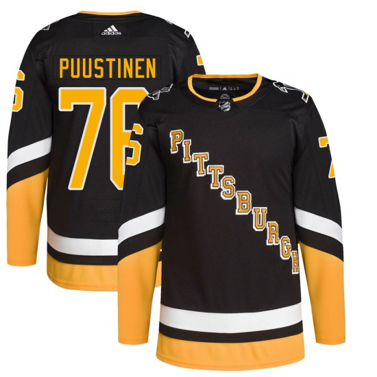 Valtteri Puustinen Pittsburgh Penguins Youth Authentic 2021/22 Alternate Primegreen Pro Player Adidas Jersey - Black