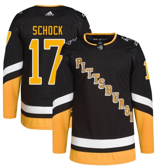 Ron Schock Pittsburgh Penguins Youth Authentic 2021/22 Alternate Primegreen Pro Player Adidas Jersey - Black
