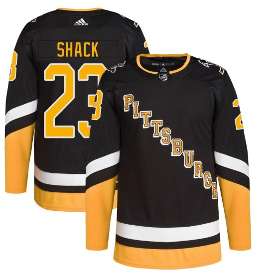 Eddie Shack Pittsburgh Penguins Youth Authentic 2021/22 Alternate Primegreen Pro Player Adidas Jersey - Black
