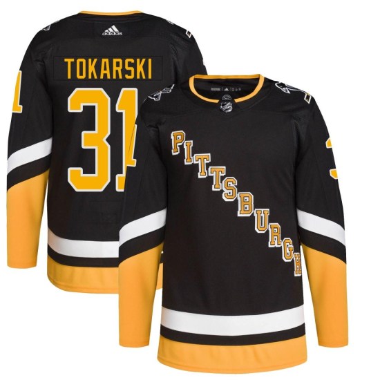 Dustin Tokarski Pittsburgh Penguins Youth Authentic 2021/22 Alternate Primegreen Pro Player Adidas Jersey - Black