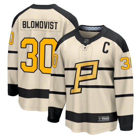 Joel Blomqvist Pittsburgh Penguins 2023 Winter Classic Fanatics Branded Jersey - Cream