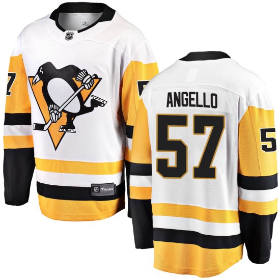 Anthony Angello Pittsburgh Penguins Youth Breakaway Away Fanatics Branded Jersey - White