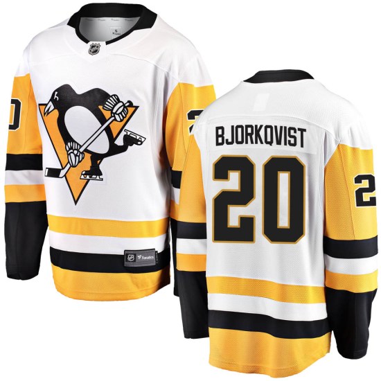 Kasper Bjorkqvist Pittsburgh Penguins Youth Breakaway Away Fanatics Branded Jersey - White