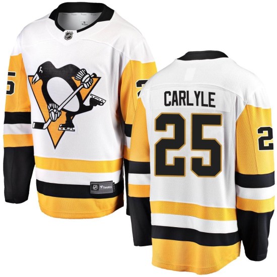 Randy Carlyle Pittsburgh Penguins Youth Breakaway Away Fanatics Branded Jersey - White
