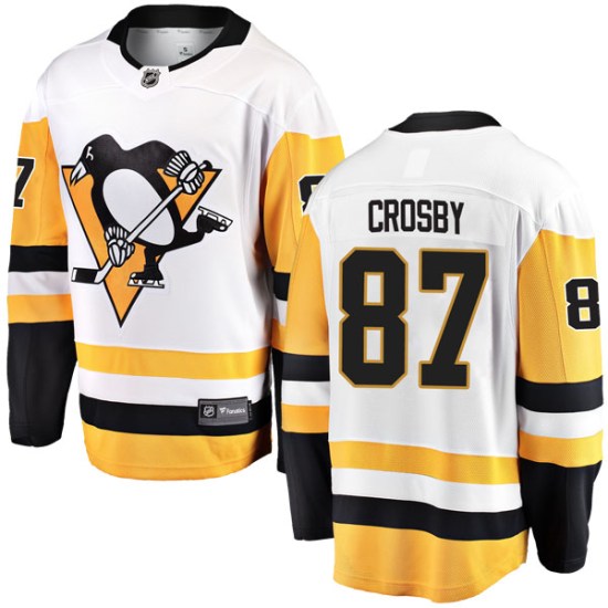 Sidney Crosby Pittsburgh Penguins Youth Breakaway Away Fanatics Branded Jersey - White
