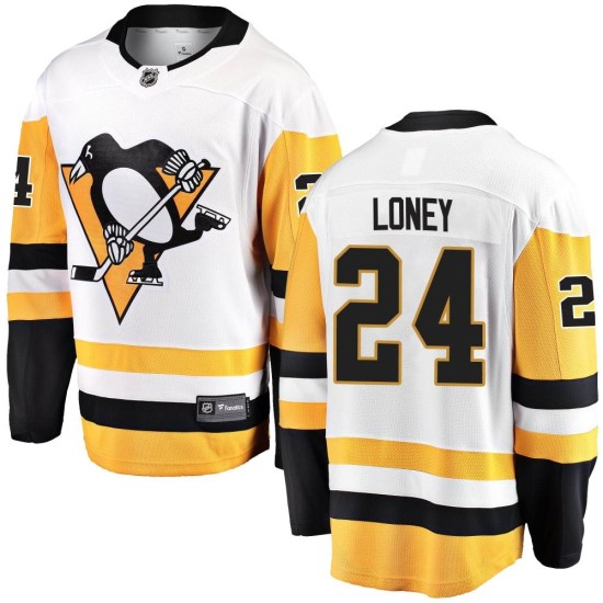 Troy Loney Pittsburgh Penguins Youth Breakaway Away Fanatics Branded Jersey - White