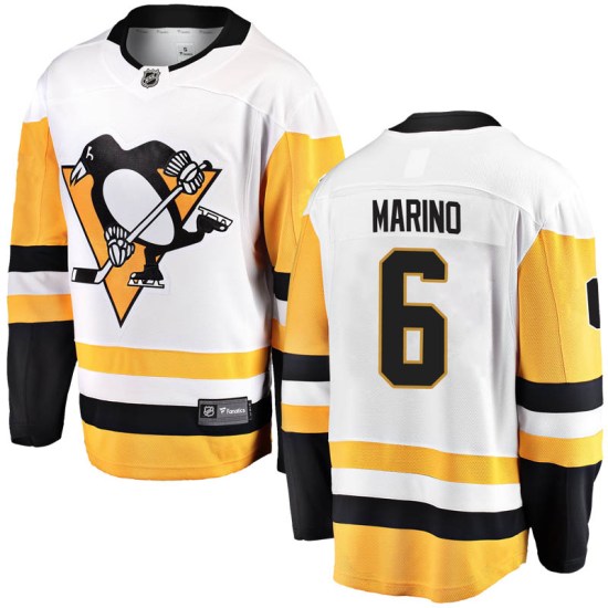 John Marino Pittsburgh Penguins Youth Breakaway Away Fanatics Branded Jersey - White