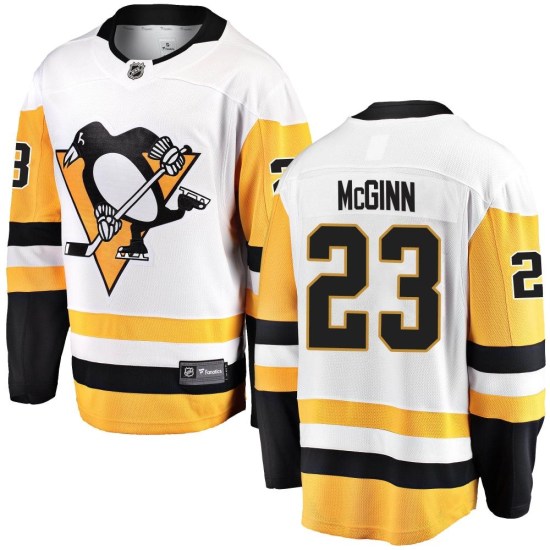 Brock McGinn Pittsburgh Penguins Youth Breakaway Away Fanatics Branded Jersey - White