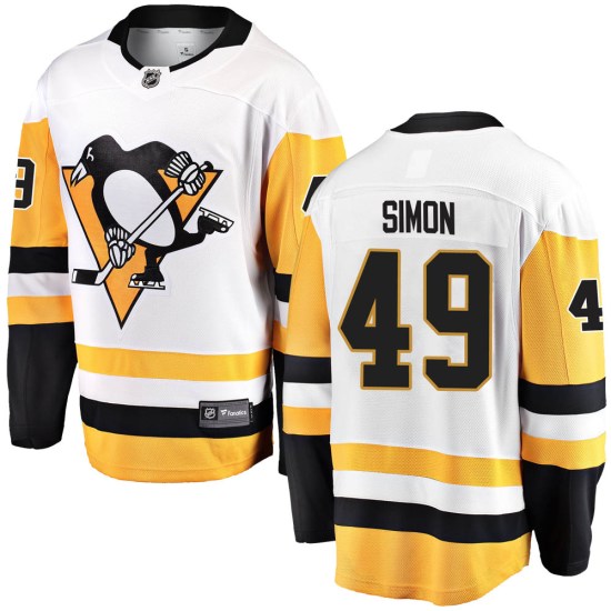 Dominik Simon Pittsburgh Penguins Youth Breakaway Away Fanatics Branded Jersey - White