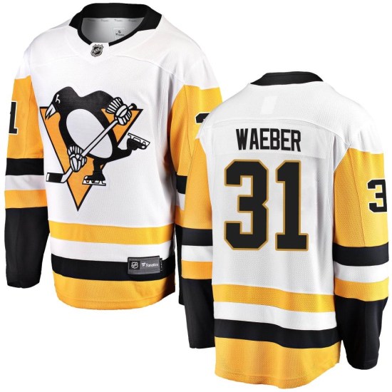 Ludovic Waeber Pittsburgh Penguins Youth Breakaway Away Fanatics Branded Jersey - White